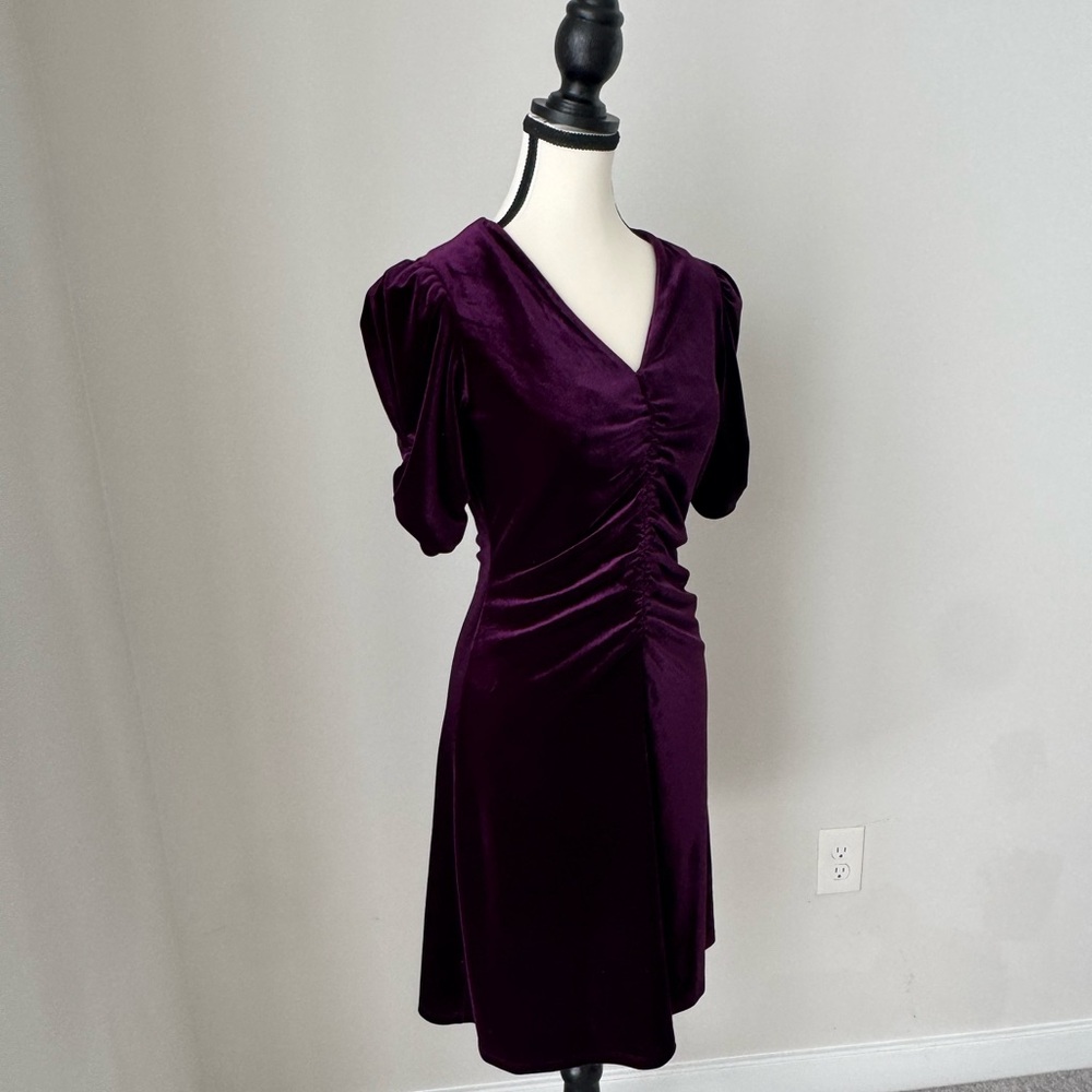 Elegant Purple Velvet Dress